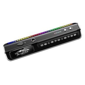 智能车载香薰香水氛围灯挪车电话号码车内装饰摆件汽车临时停车牌