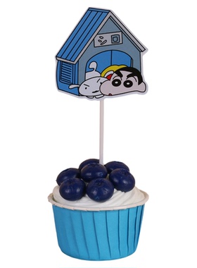 小新蛋糕装饰摆件DIY搞怪男孩生日甜品台插件部防卫队ins网红款