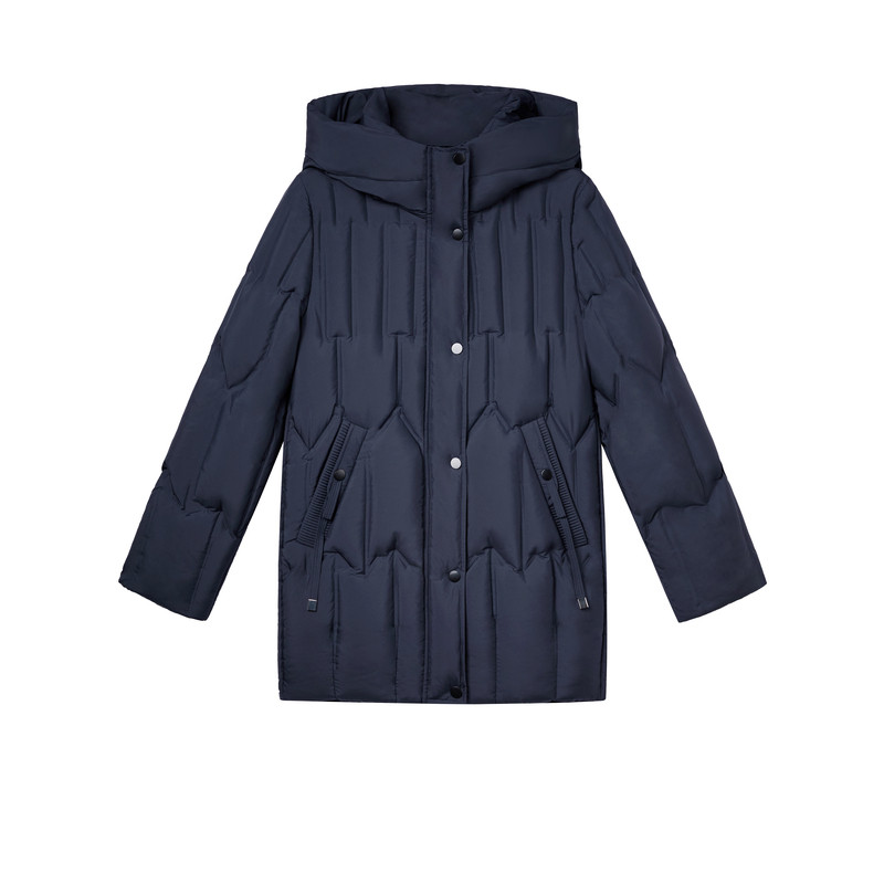 雪中飞羽绒服女中长款2025冬季