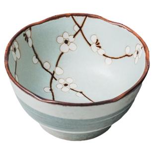 爱悦居蓝梅日本陶瓷料理餐具套装日式简约精致高档米饭碗汤碗家用