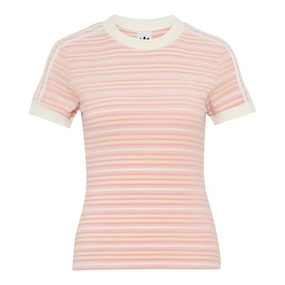 adidas阿迪达斯三叶草女子STRIPED TEE运动休闲短袖T恤KY8116