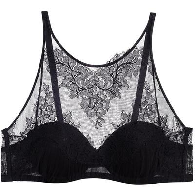 爱慕云之柔羽内衣女2026春夏含桑蚕丝抹胸蕾丝背心式文胸AM11A721