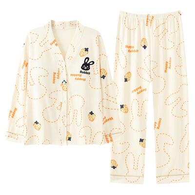 睡衣纯棉长袖秋冬可爱外穿家居服