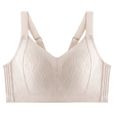 千奈美大胸显小内衣女薄款全罩杯收副乳防下垂大码无痕文胸罩