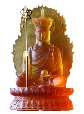 琉璃地藏王菩萨背板寺庙工艺品