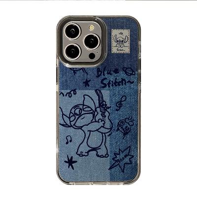 个性牛仔纹史迪奇适用苹果16pro
