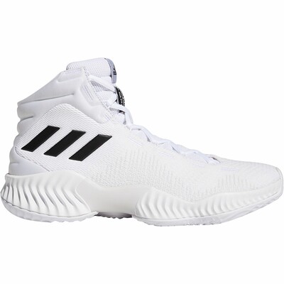 Adidas/阿迪达斯白黑男子休闲实战比赛缓震耐磨高帮篮球鞋FW5745