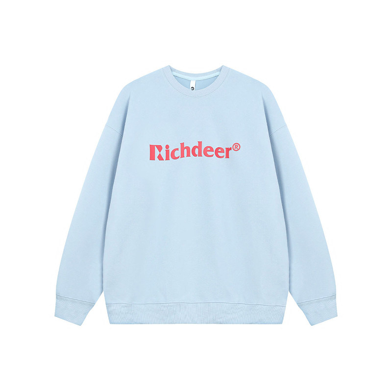 RICHDEER国潮圆领基础logo卫衣