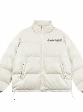 加厚PU皮棉衣潮牌羽绒棉服面包服