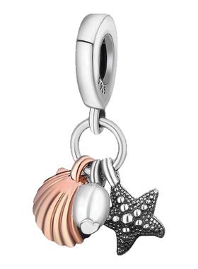 纯银潘家吊坠阳光沙滩游鱼礼物女