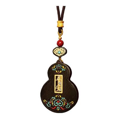 一路平安檀木朱砂葫芦吉祥车挂