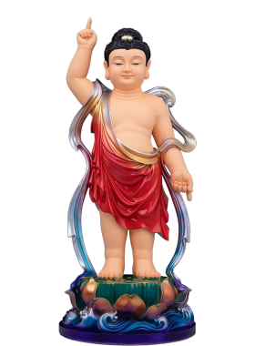 树脂太子佛浴佛节供奉摆件中式