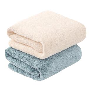 AIR KAOL浅野日本原装进口高档纯色浴巾纯棉吸水加厚品牌礼盒2条