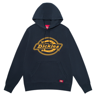Dickies连帽卫衣男印花潮流情侣款全棉毛圈布休闲套头宽松上衣女