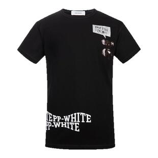 PLEIK PHOLPPE/普莱克翡丽 时尚字母印花男士短袖t恤高端轻奢大牌