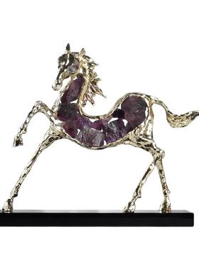 京茵轻奢高档马摆件客厅玄关装饰