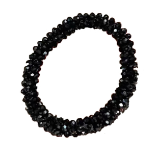 简约气质闪钻发圈女2024新款水晶手链发绳高弹力橡皮筋扎马尾头绳