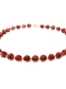 天然牛血红玛瑙养气血显气色