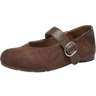 EBLAN/伊伴豹纹内增高玛丽珍鞋女2026春季新款复古软底奶奶单鞋子