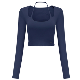 芮柯纳未lrecnava瑜伽服女秋冬带胸垫修身运动长袖训练健身服