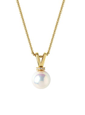 akoya珍珠吊坠项链单颗2025新款爆款轻奢小众高级感法式毛衣链女