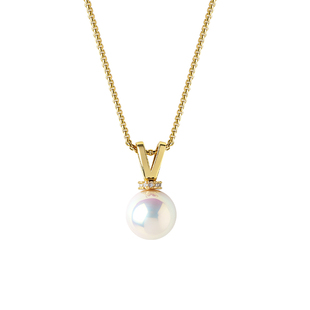 akoya珍珠吊坠项链单颗2025新款爆款轻奢小众高级感法式毛衣链女