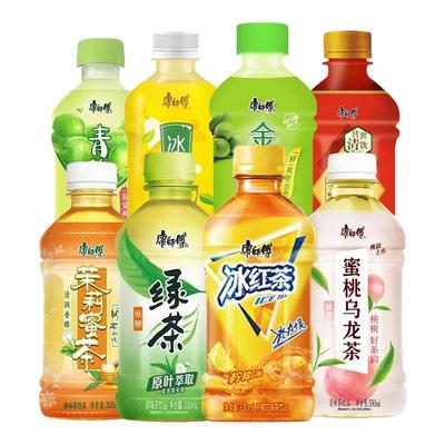 康师傅茶饮料330ml小瓶混合装茉莉蜜茶+蜜桃乌龙小瓶装