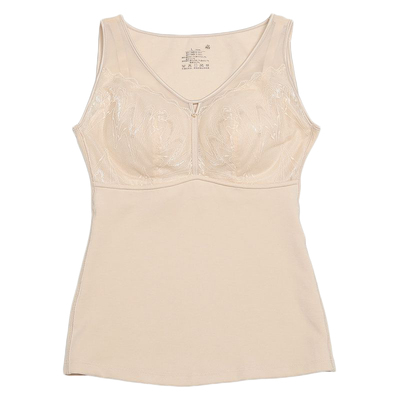 香月明美保暖背心修身显瘦带胸垫