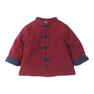 儿童亲子款冬装中式加厚棉服外套复古棉衣对襟款唐装汉服拜年服