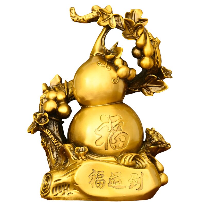 铜葫芦摆件福运到客厅酒柜装饰