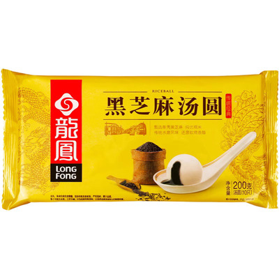 中华老字号龙凤芝麻汤圆200g*3包