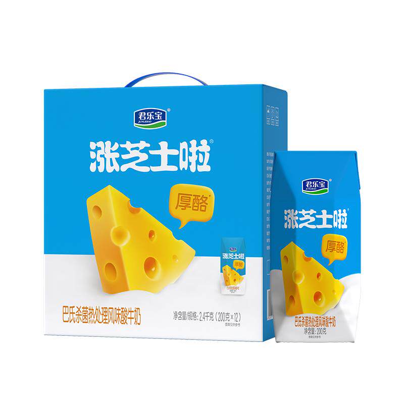 君乐宝涨芝士啦酸奶200g*12瓶