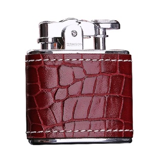 日本原装RONSON朗声朗森复古创意煤油打火机头层牛皮真皮包裹皮革