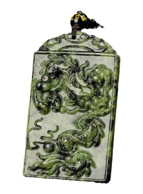 药王石男款龙牌吊坠强磁生肖龙