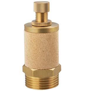 全铜平头消声器1寸节流3分降噪04铜06长头消音器静音器气动接头02