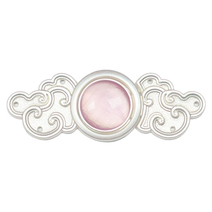 小胧月.银-汉服子母扣-原创对襟正身扣明制宝石复古金属扣49包邮