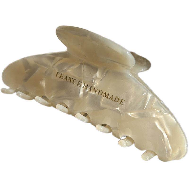 法国醋酸France小金标高质感法式优雅大号发抓夹盘发鲨 鱼夹女