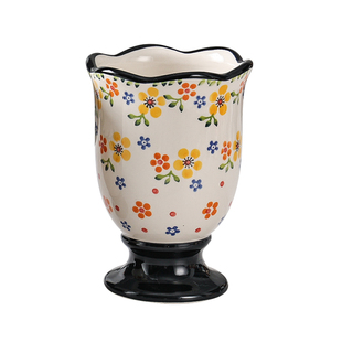 异域风情陶瓷筷子筒厨房沥水筷子笼家用高档新款筷子篓收纳置物架