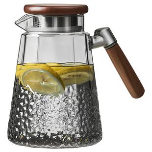 捷安玺凉水壶玻璃耐高温冷泡茶壶凉白开水杯套装大容量冷水壶家用