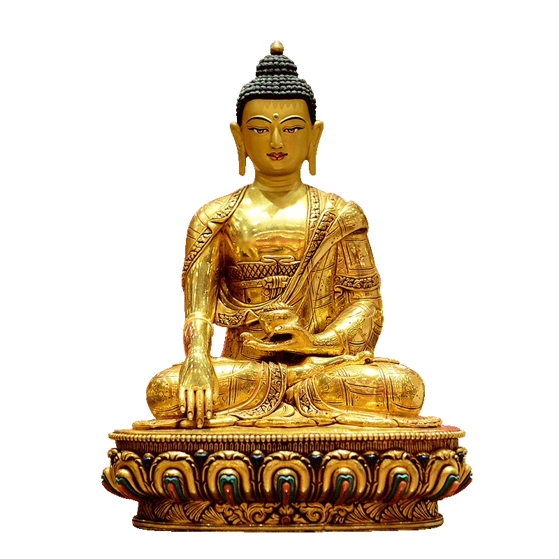 欧斯特释迦族手工《释迦牟尼》尼泊尔进口全鎏金《释迦摩尼》