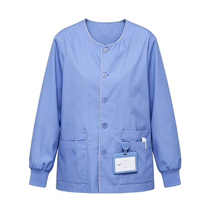 安诺手术服新款桃心领外出服男女款长袖洗手衣医生巡回服单独上衣