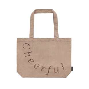 SunsetPark「Cheerful」原创字母刺绣简约百搭大容量单肩托特包