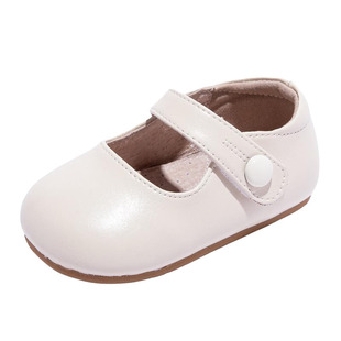 真皮女宝宝软底小皮鞋春秋新款婴幼儿学步鞋防滑女小童简约公主鞋