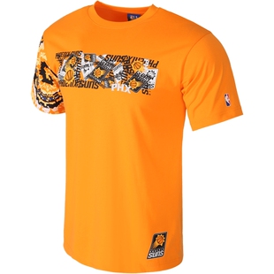 NBA太阳队 护照系列荣耀之袖圆领T恤 运动潮流休闲时尚全棉短袖