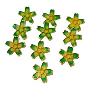 S925银烧蓝小花扣银镀金纽小雏菊手绳扣头尾扣配件材料鹿小七手作