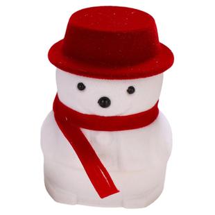 卡登顿 欧式戒指盒求结婚道具 雪人戒指首饰盒珠宝饰品盒创意礼物