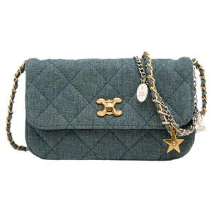 精致小香风菱格链条包凯旋门2025超火新款牛仔斜挎小包单肩小方包