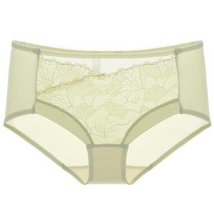 依曼丽内裤女2024新款冰丝无痕夏季薄款中腰性感蕾丝无痕三角裤衩
