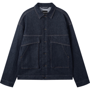 gxgjeans男装春秋夹克男潮流翻领宽松休闲帅气牛仔外套