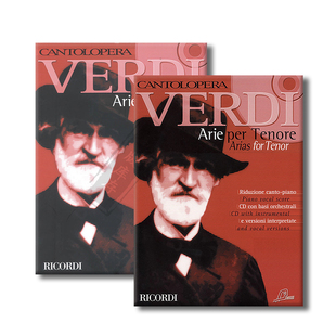 威尔第 男高音咏叹调 声乐 附CD 全套共一至二卷 里科尔迪Ricordi原版乐谱书 Verdi Arias Tenor Vocal Score HL50484018/50486757